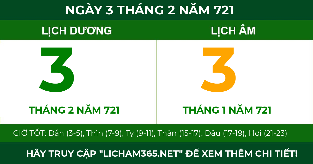 lịch âm ngày 3 tháng 2 năm 721