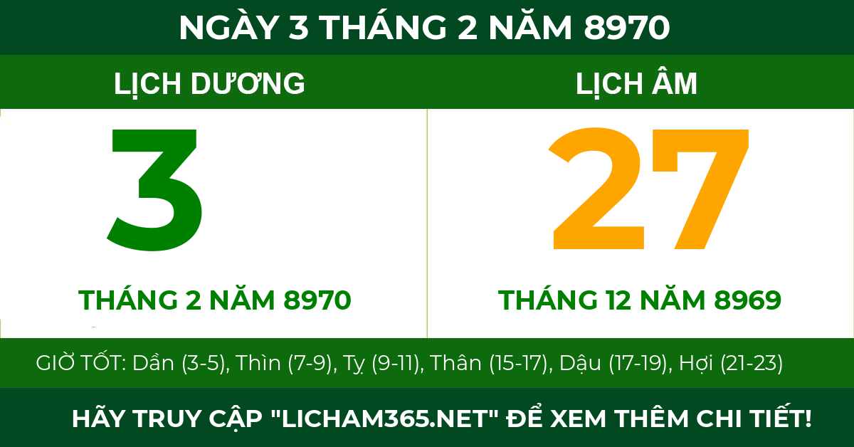 lịch âm ngày 3 tháng 2 năm 8970