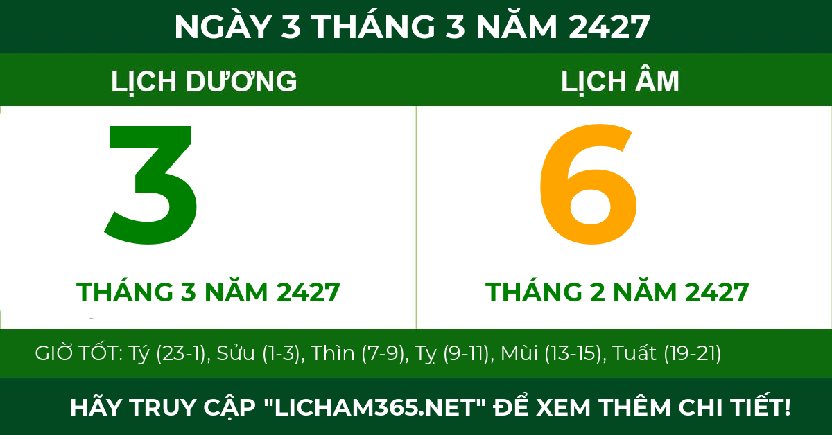 lịch âm ngày 3 tháng 3 năm 2427