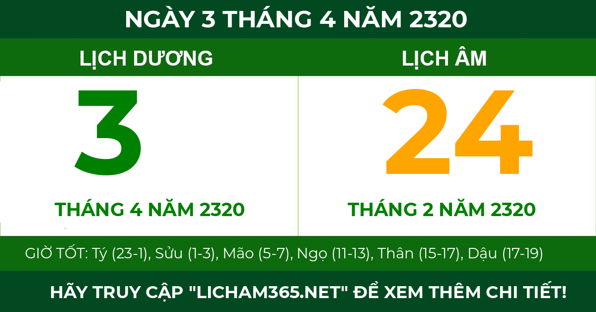 lịch âm ngày 3 tháng 4 năm 2320