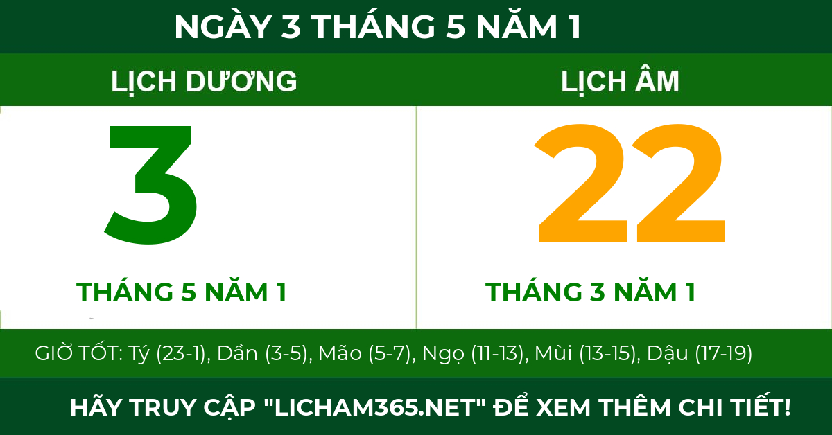 lịch âm ngày 3 tháng 5 năm 1