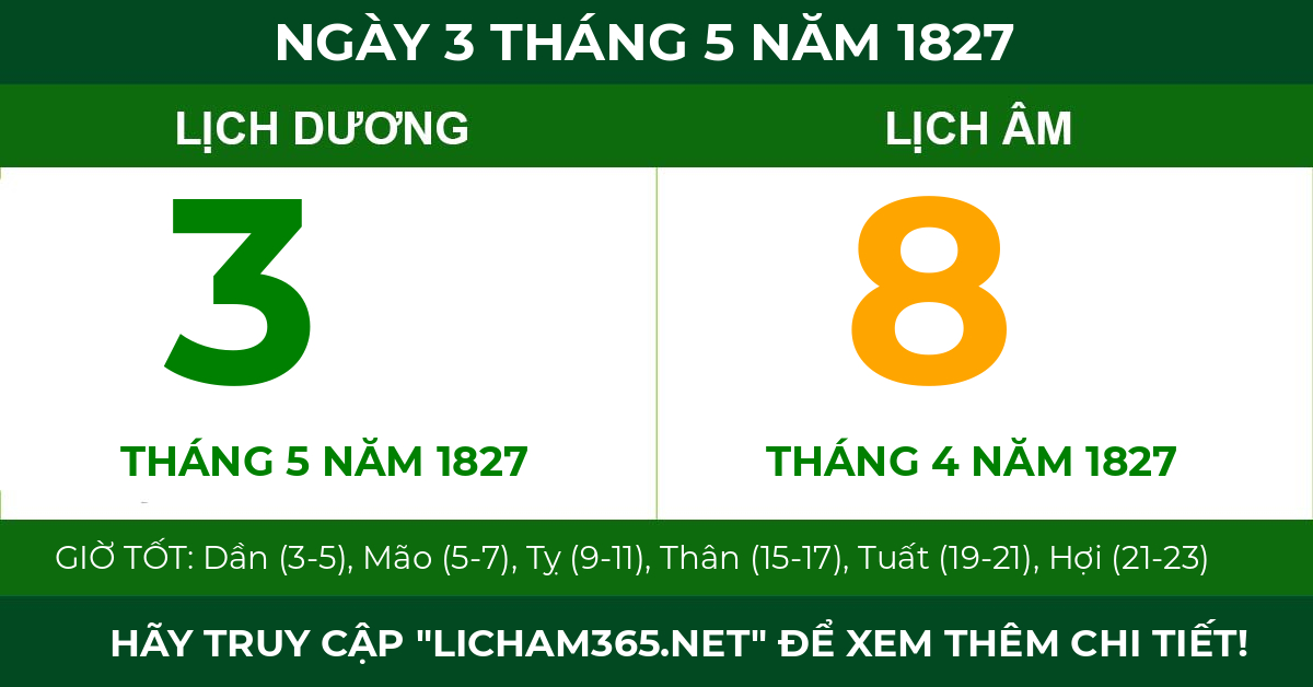 lịch âm ngày 3 tháng 5 năm 1827