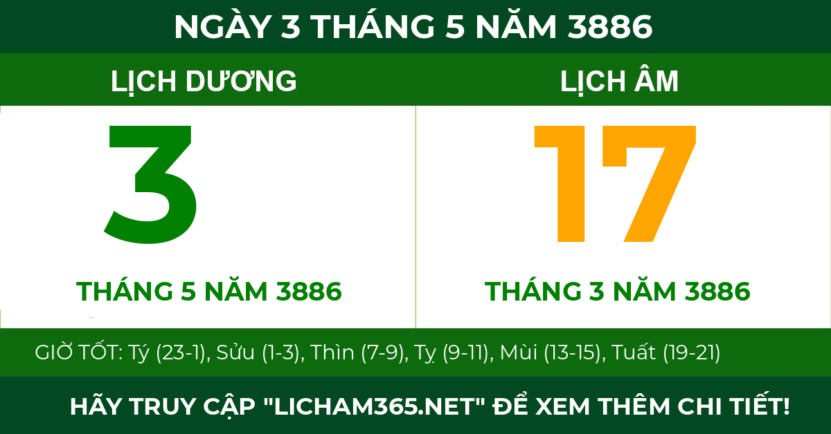 lịch âm ngày 3 tháng 5 năm 3886