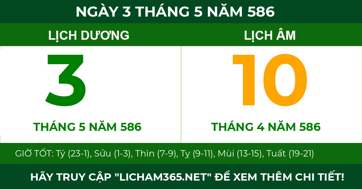 lịch âm ngày 3 tháng 5 năm 586