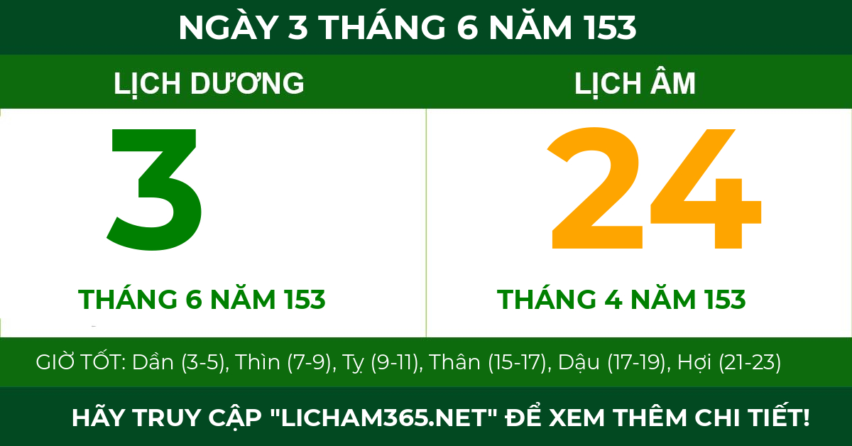lịch âm ngày 3 tháng 6 năm 153
