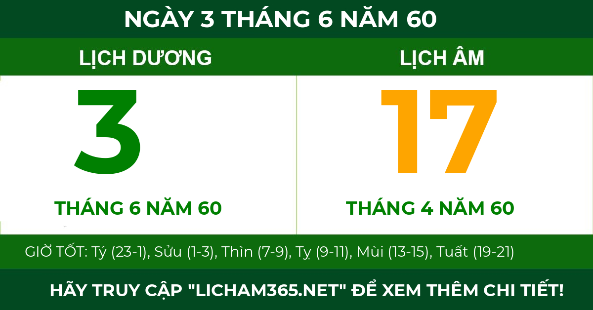 lịch âm ngày 3 tháng 6 năm 60