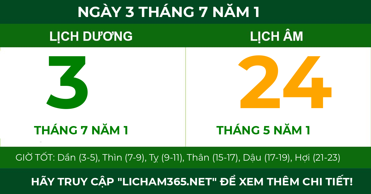 lịch âm ngày 3 tháng 7 năm 1