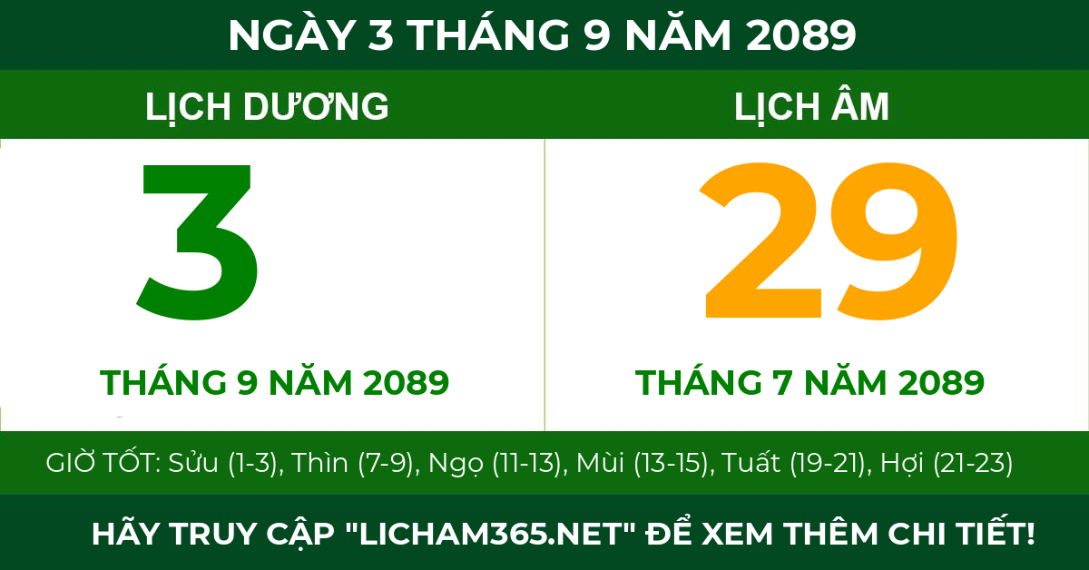 lịch âm ngày 3 tháng 9 năm 2089