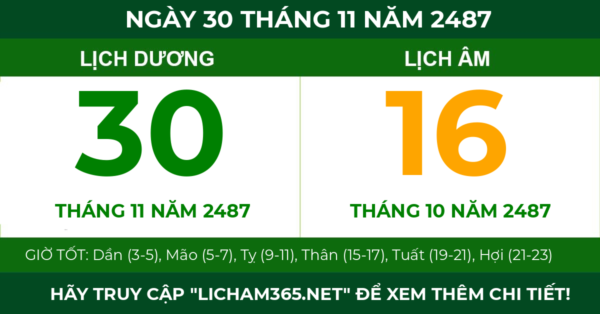 lịch âm ngày 30 tháng 11 năm 2487