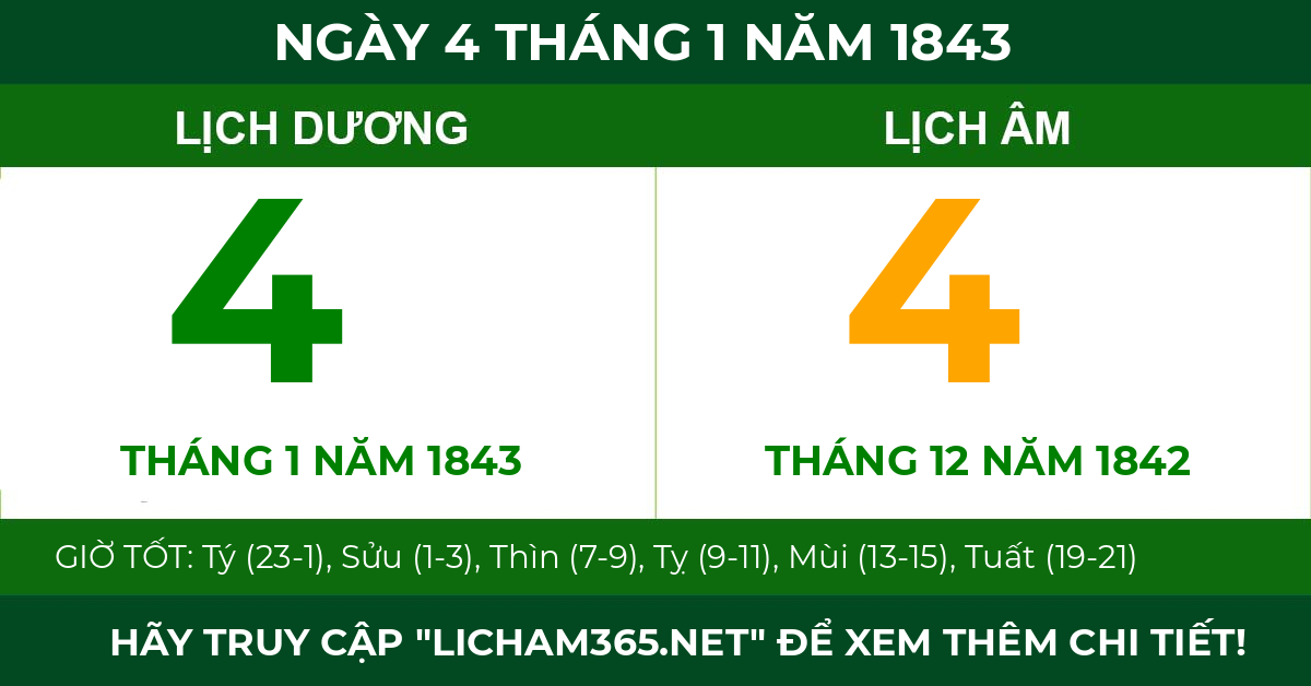 lịch âm ngày 4 tháng 1 năm 1843
