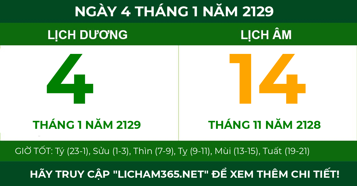 lịch âm ngày 4 tháng 1 năm 2129