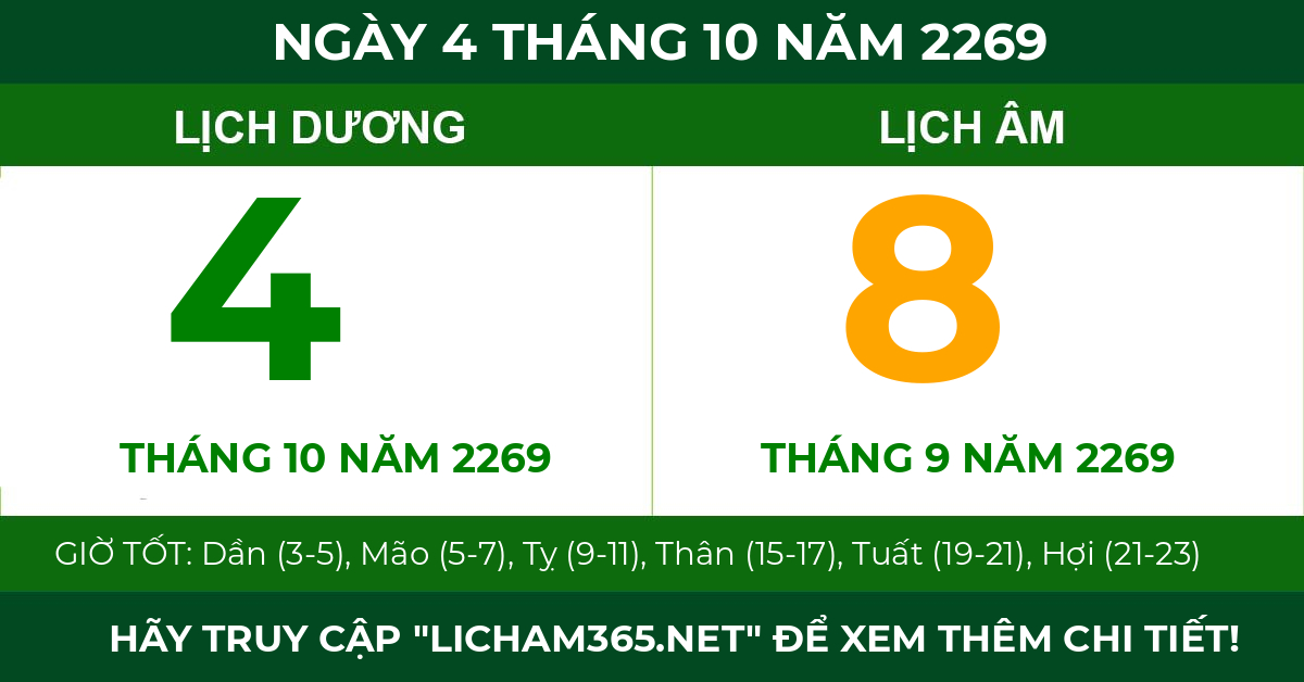 lịch âm ngày 4 tháng 10 năm 2269