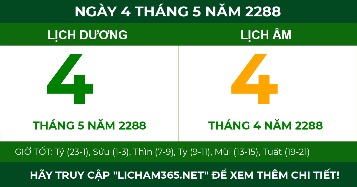 lịch âm ngày 4 tháng 5 năm 2288