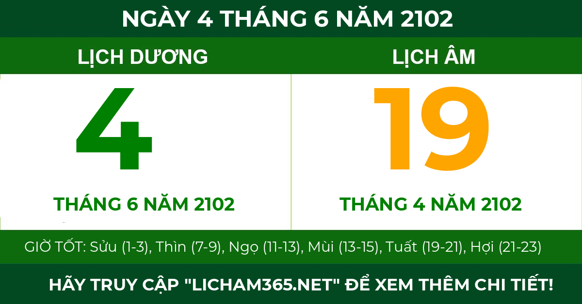 lịch âm ngày 4 tháng 6 năm 2102