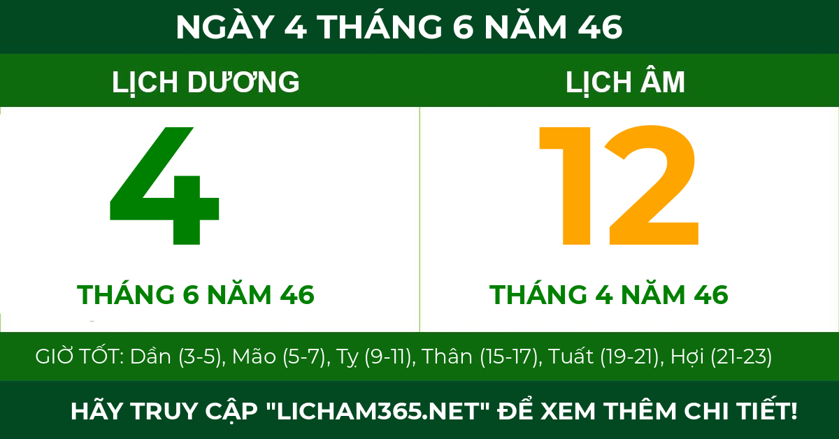 lịch âm ngày 4 tháng 6 năm 46