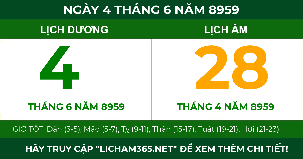lịch âm ngày 4 tháng 6 năm 8959