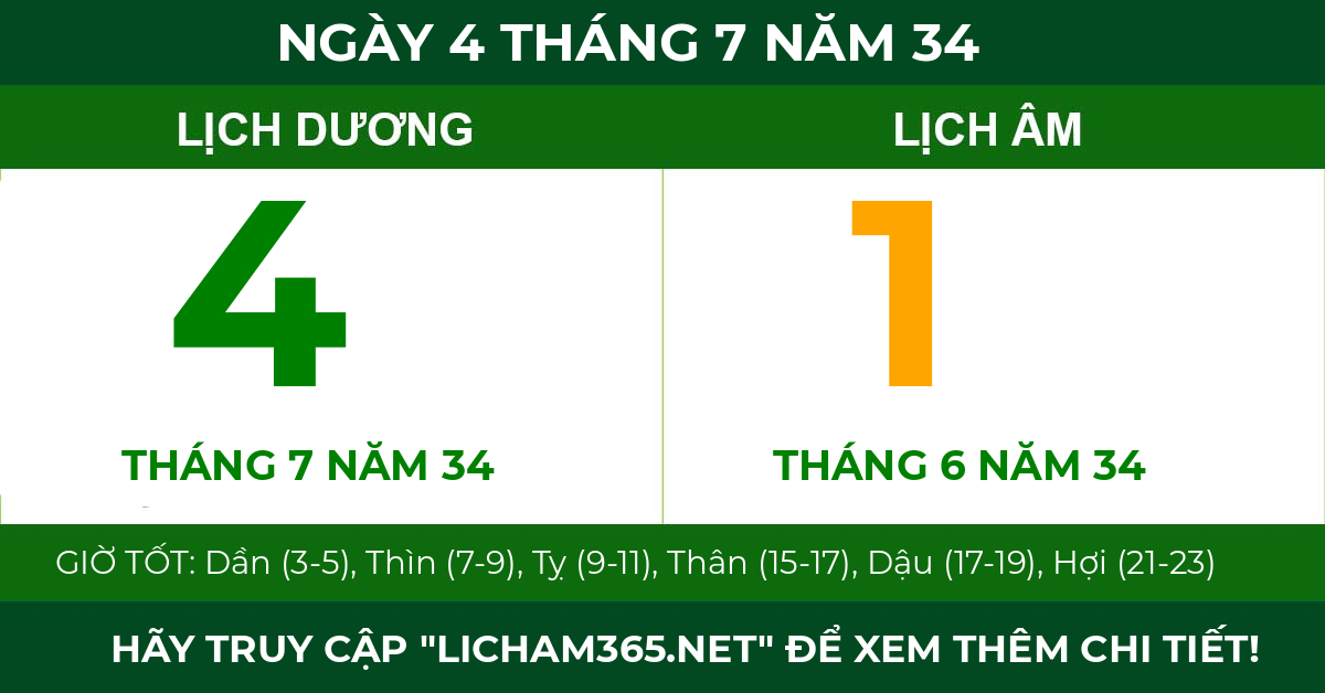 lịch âm ngày 4 tháng 7 năm 34