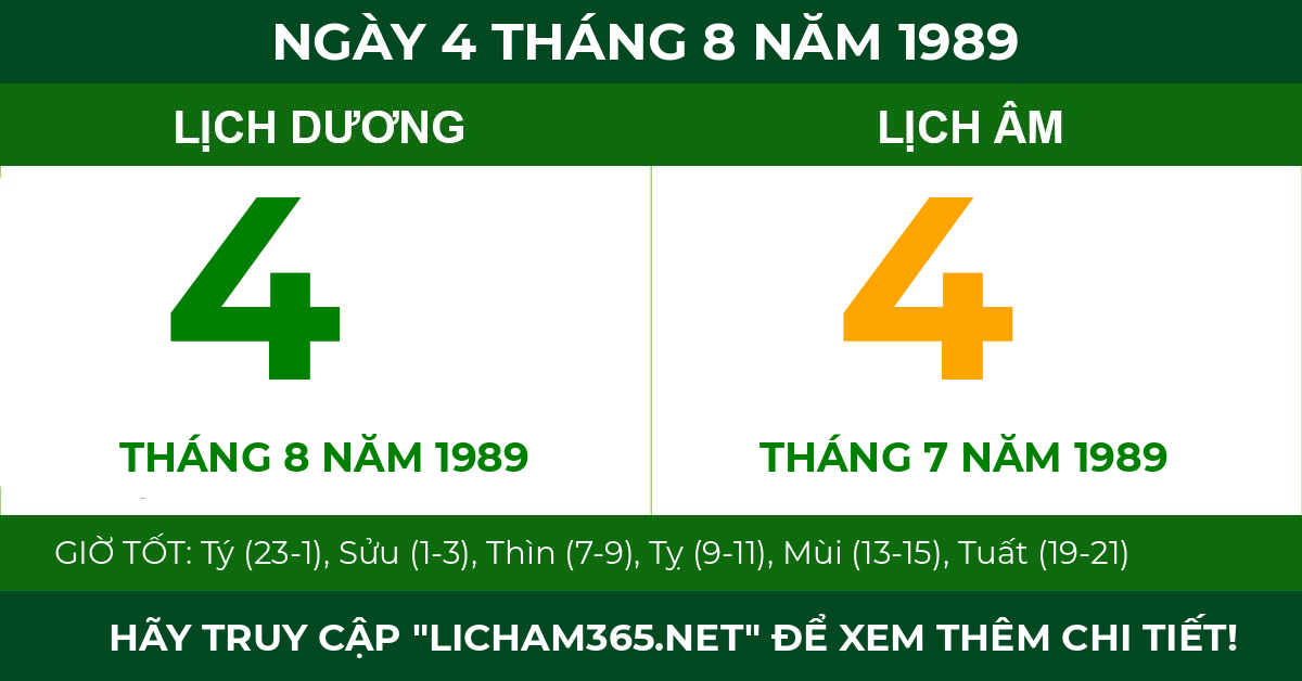lịch âm ngày 4 tháng 8 năm 1989