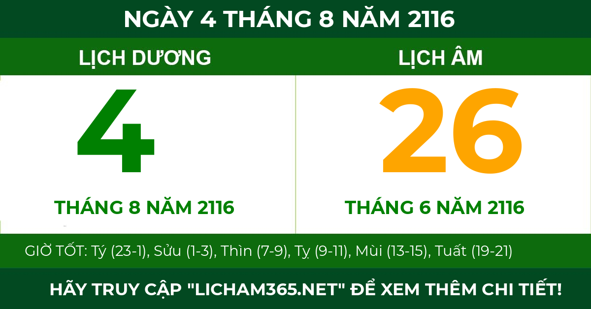 lịch âm ngày 4 tháng 8 năm 2116