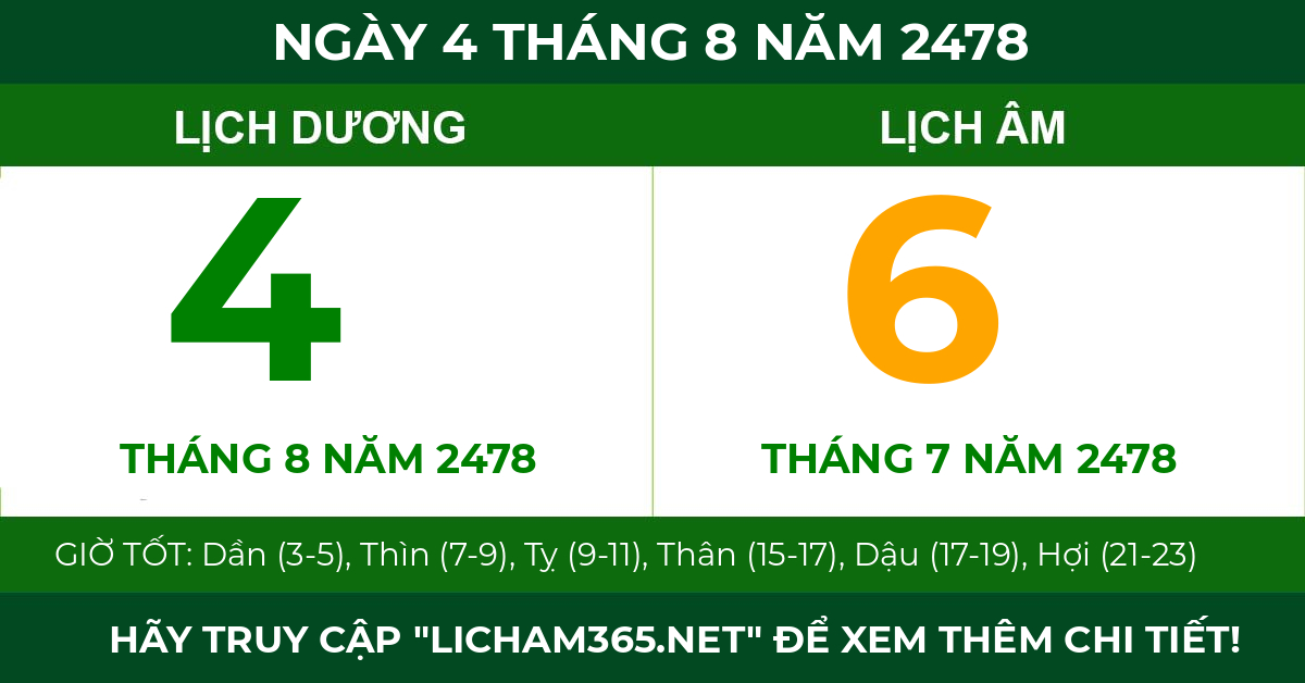 lịch âm ngày 4 tháng 8 năm 2478