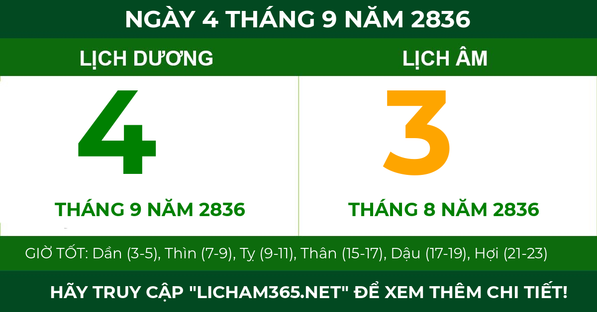 lịch âm ngày 4 tháng 9 năm 2836
