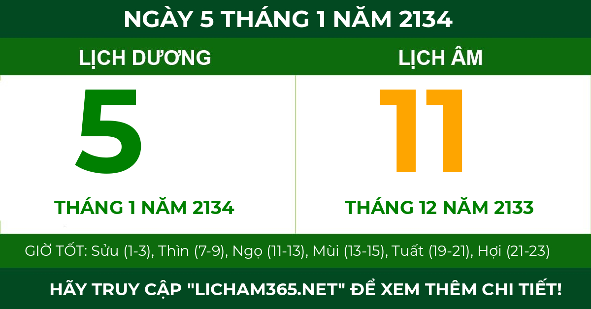 lịch âm ngày 5 tháng 1 năm 2134