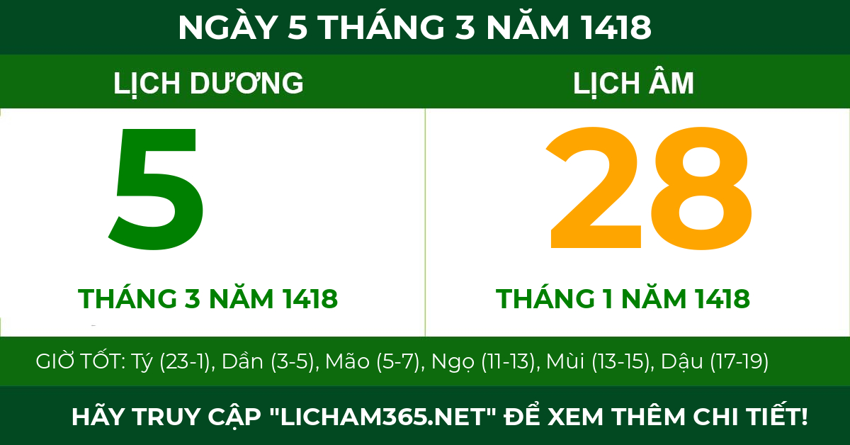 lịch âm ngày 5 tháng 3 năm 1418