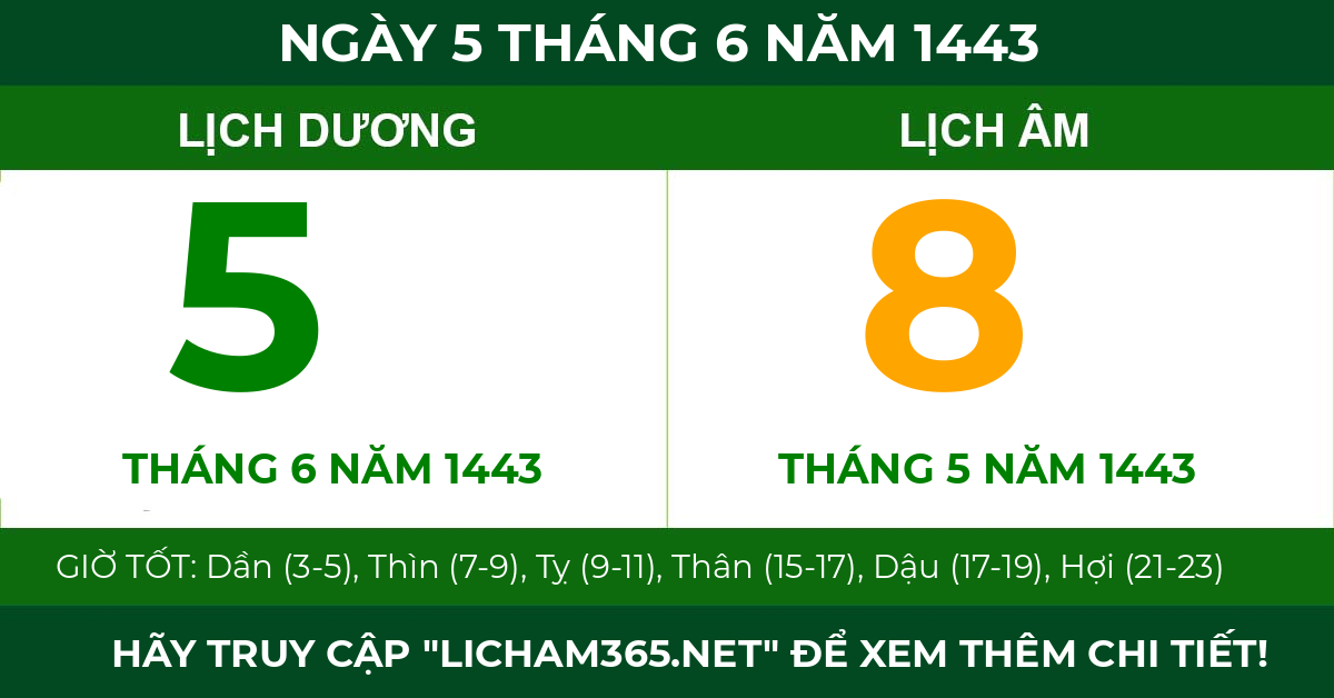 lịch âm ngày 5 tháng 6 năm 1443