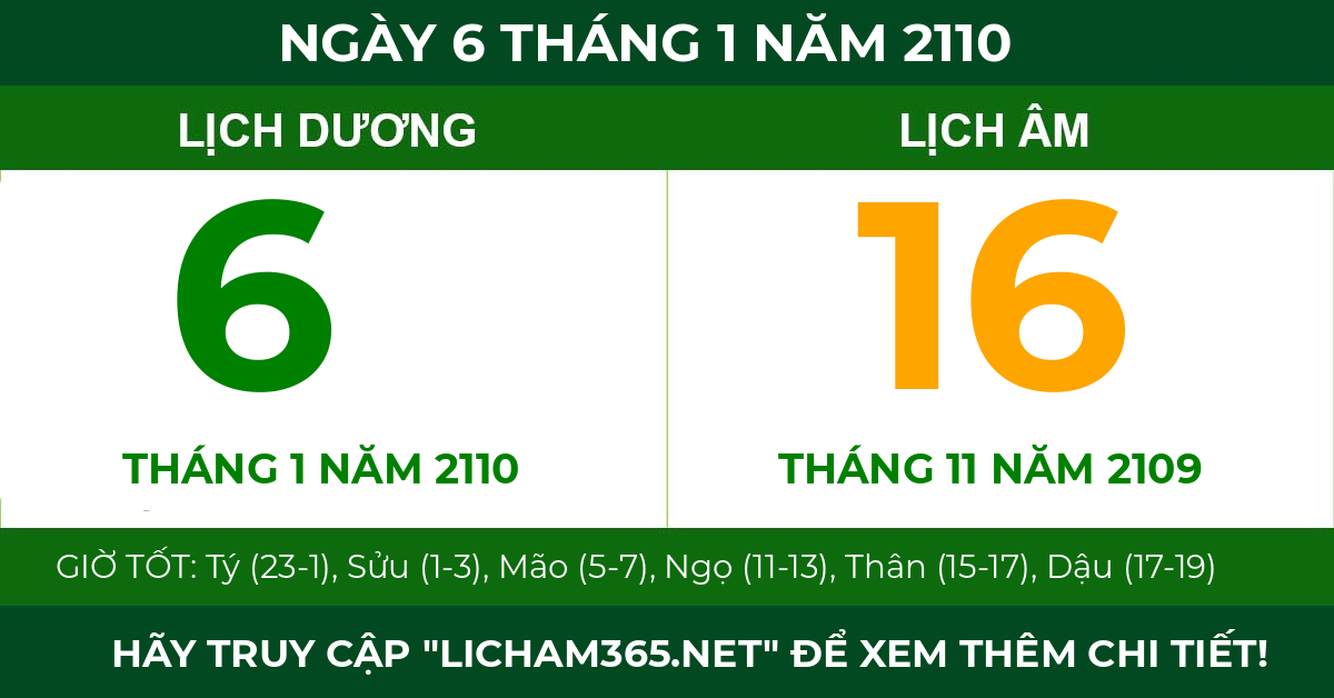 lịch âm ngày 6 tháng 1 năm 2110