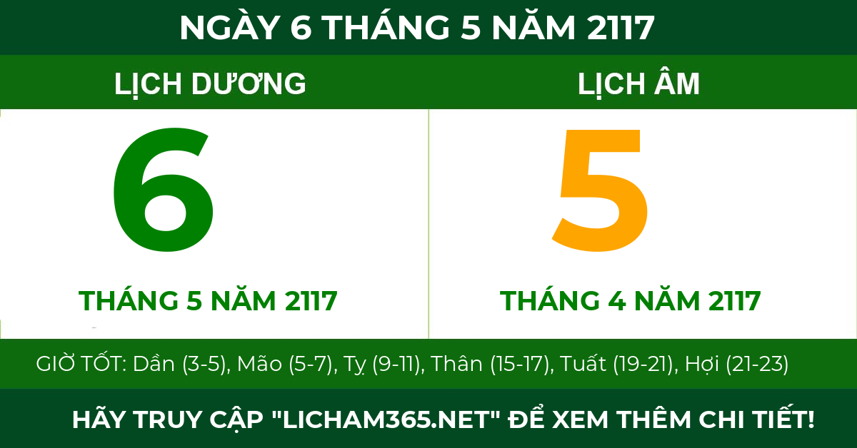 lịch âm ngày 6 tháng 5 năm 2117