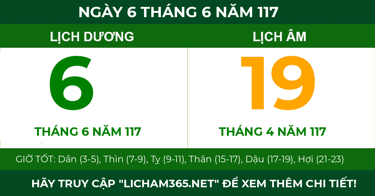 lịch âm ngày 6 tháng 6 năm 117