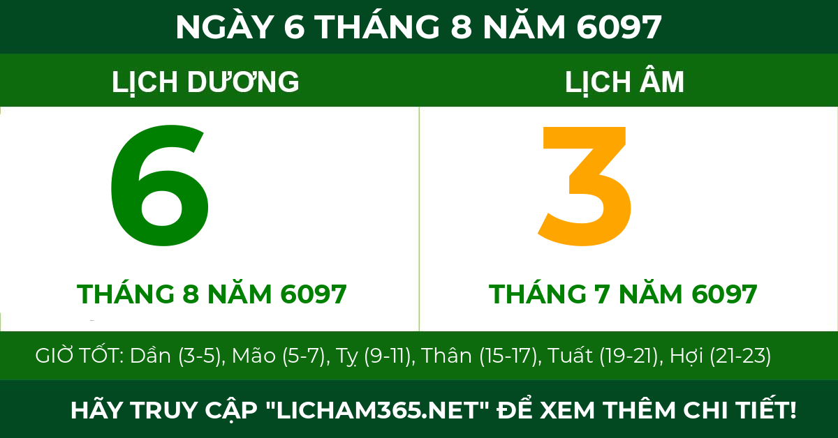 lịch âm ngày 6 tháng 8 năm 6097