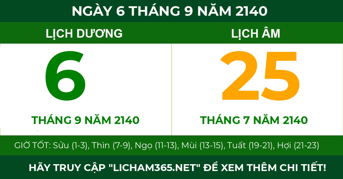lịch âm ngày 6 tháng 9 năm 2140