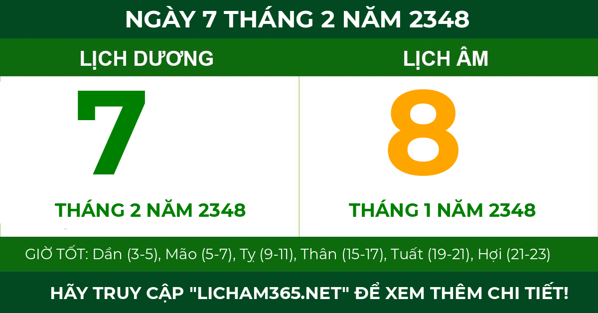 lịch âm ngày 7 tháng 2 năm 2348