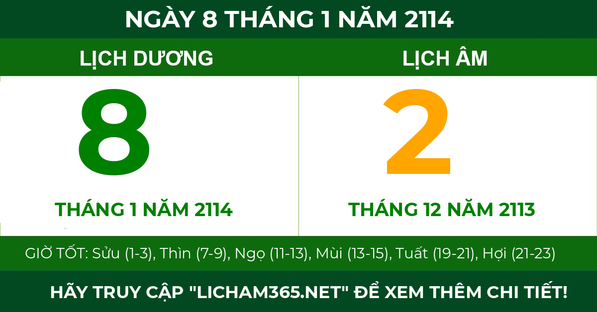 lịch âm ngày 8 tháng 1 năm 2114