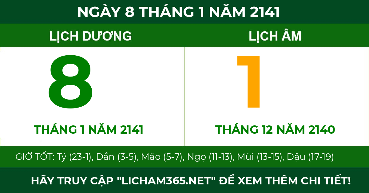 lịch âm ngày 8 tháng 1 năm 2141
