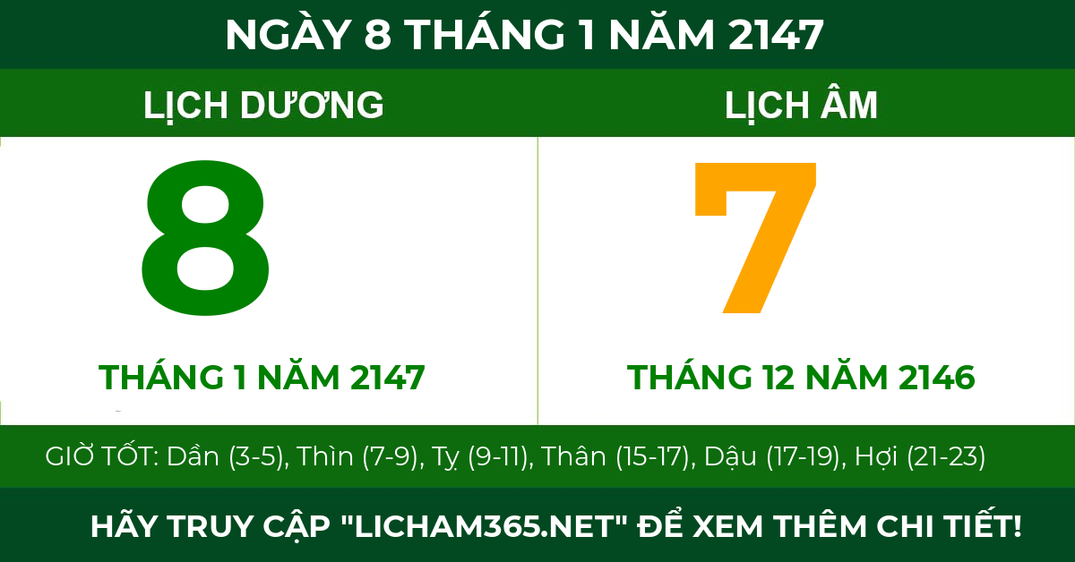 lịch âm ngày 8 tháng 1 năm 2147