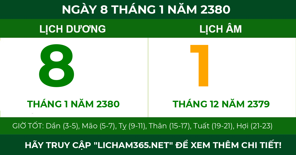 lịch âm ngày 8 tháng 1 năm 2380
