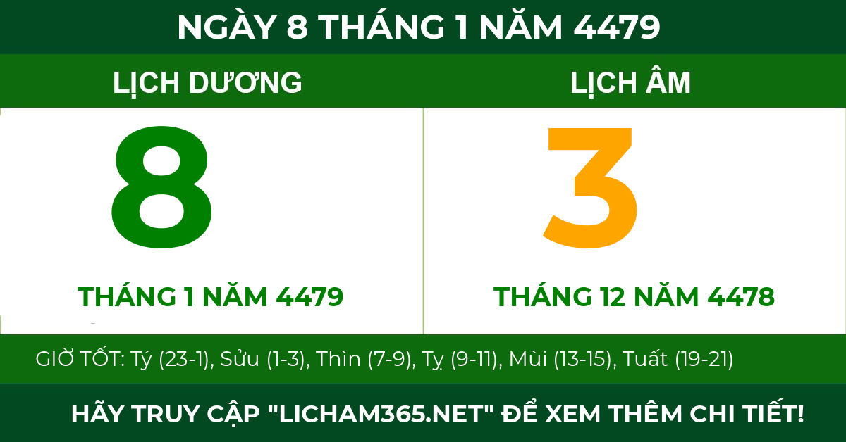 lịch âm ngày 8 tháng 1 năm 4479