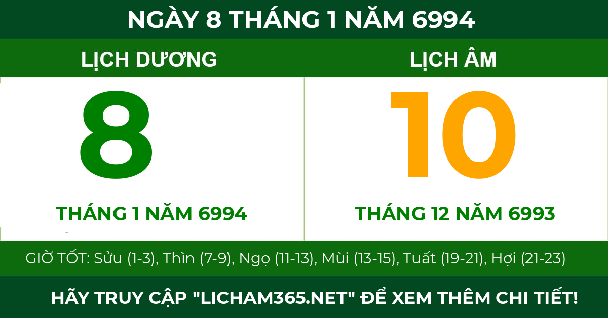 lịch âm ngày 8 tháng 1 năm 6994