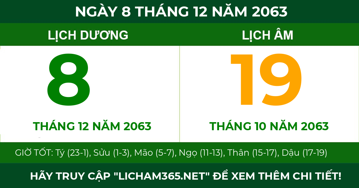 lịch âm ngày 8 tháng 12 năm 2063