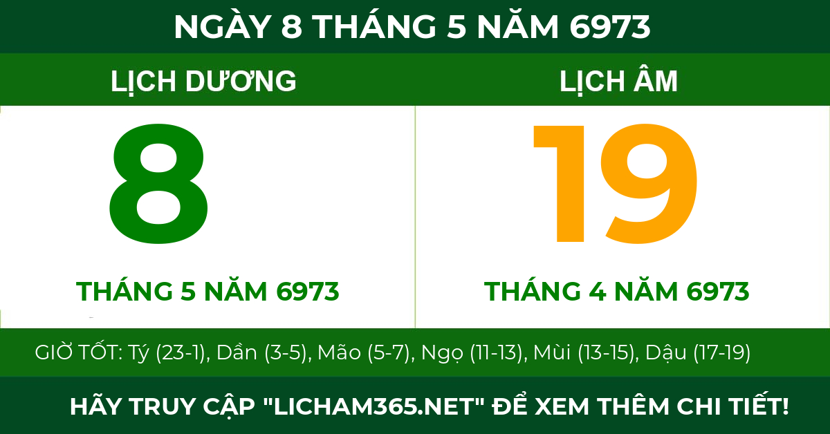 lịch âm ngày 8 tháng 5 năm 6973