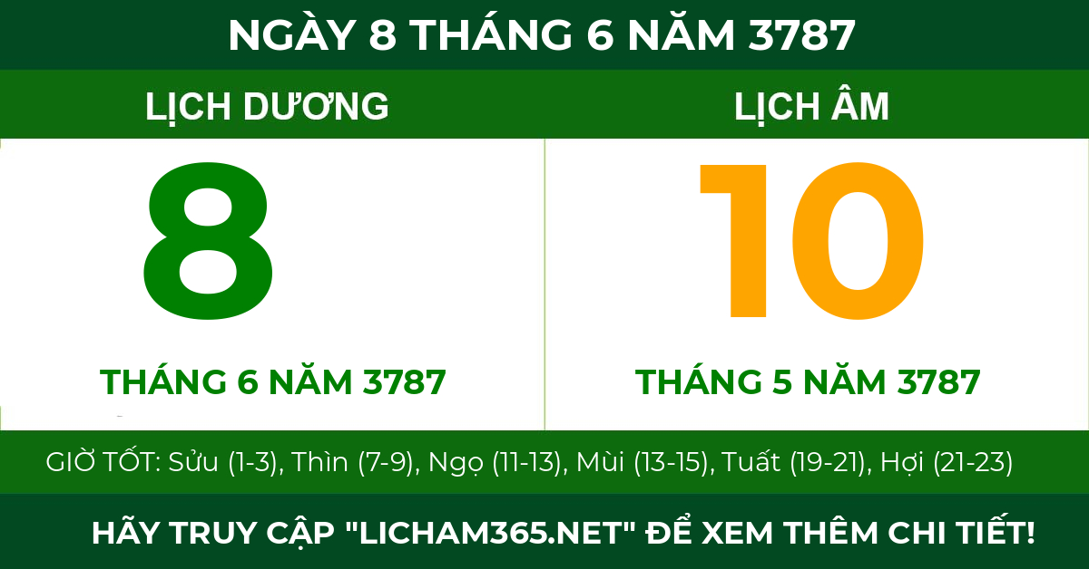 lịch âm ngày 8 tháng 6 năm 3787