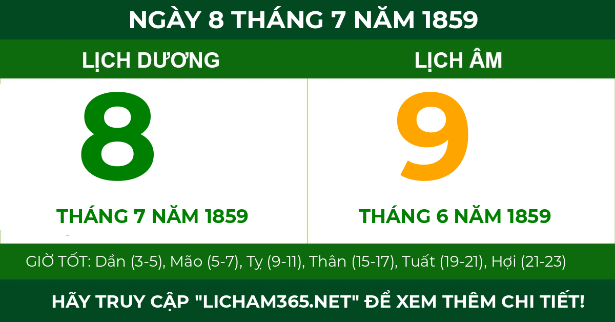 lịch âm ngày 8 tháng 7 năm 1859