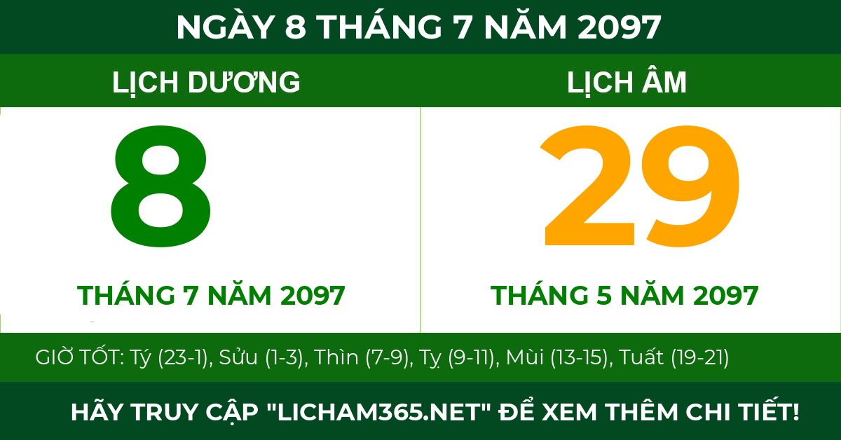 lịch âm ngày 8 tháng 7 năm 2097