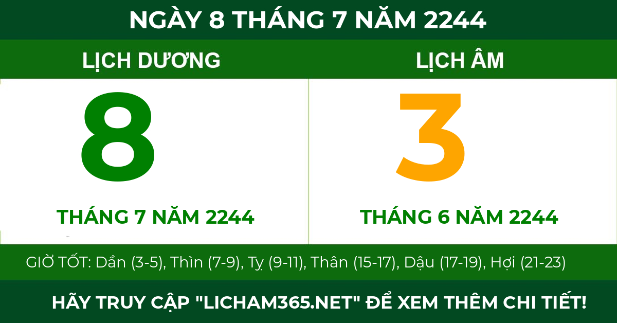 lịch âm ngày 8 tháng 7 năm 2244