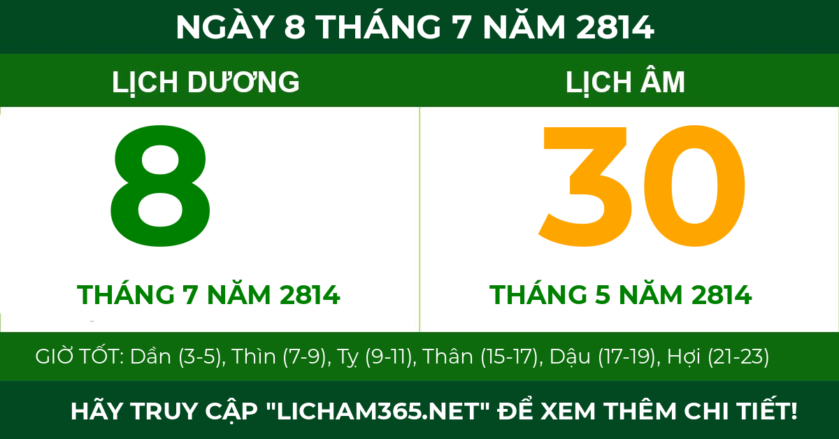lịch âm ngày 8 tháng 7 năm 2814