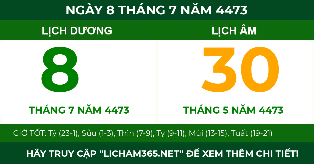 lịch âm ngày 8 tháng 7 năm 4473