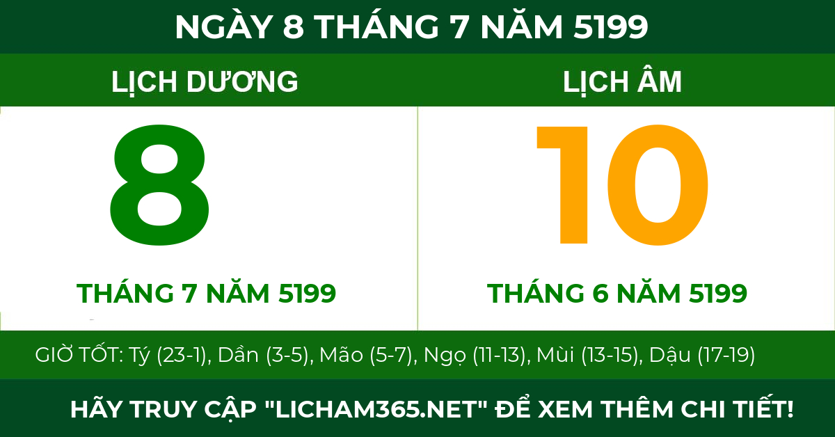 lịch âm ngày 8 tháng 7 năm 5199