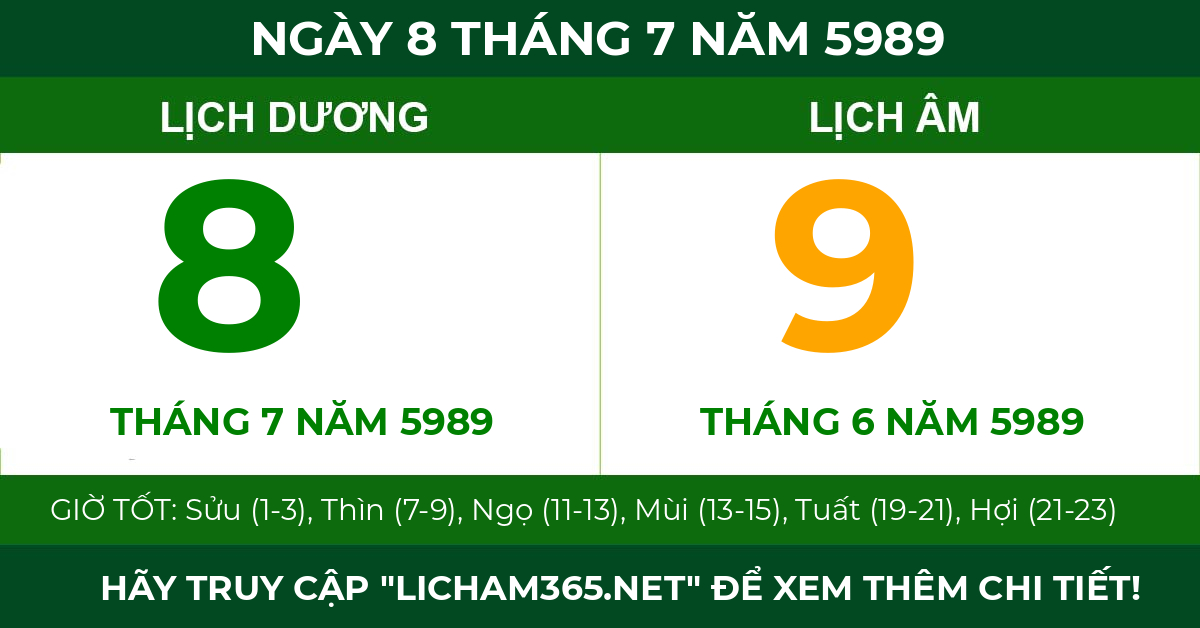 lịch âm ngày 8 tháng 7 năm 5989